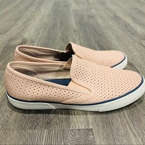 SPERRY PINK BLUSH TOP SIDER PIER SIDE PINK SLIP ON